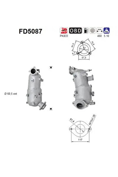 As Filtru Funingine/Particule Sist.De Esapament Toyota Rav 4 3 2006-2013