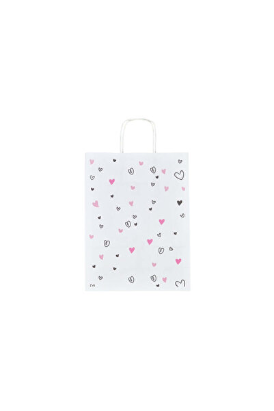 Papette Set of 10 Kraft Paper Bags with Pattern 8 Love 24 x 31(H) x 10cm