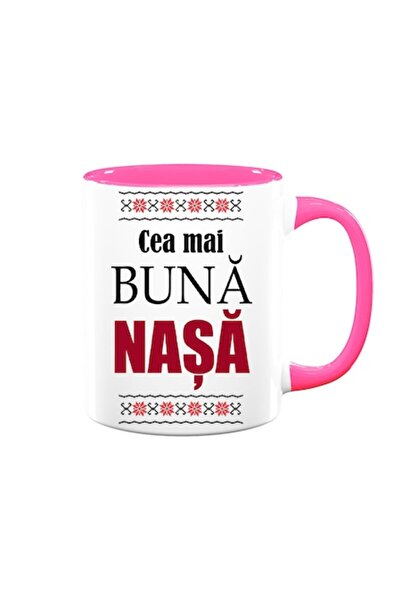 OEM Cană personalizată pentru nașă cu mesajul: „Cea mai bună nașă”, Motive tr...