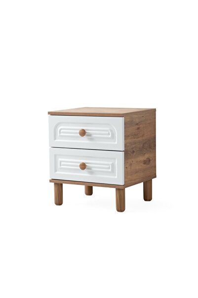 comiet zakkum 2 çekmeceli ayaklı tasarım bohem komodin