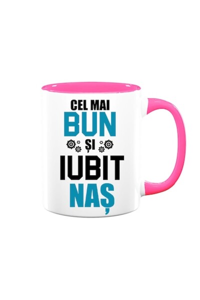 OEM Custom mug for Godfather with message: 'The best and loved Godfather', Model 1, Betaprint, white wit