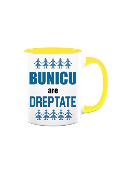 OEM Cană personalizată cu mesajul „Bunicul are dreptate”, motive tradiționale...