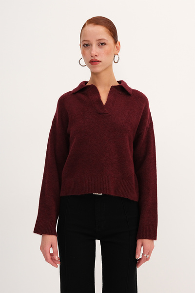 Addax Polo Neck Knitwear Sweater K3496