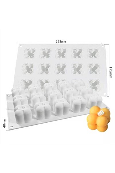 Eminonutoptanci Silikon Çoklu Bubble Mum Kalıbı 15 Li Küçük Boy