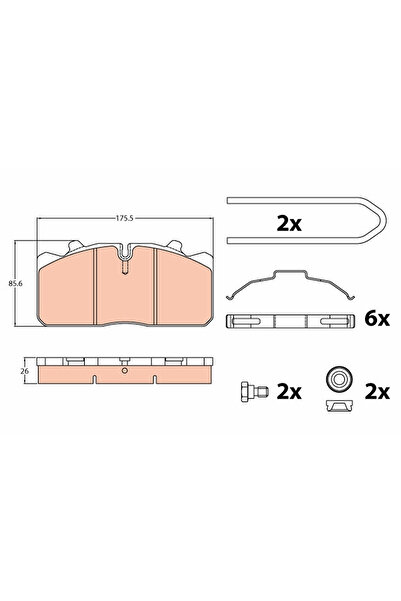 TRW Set Placute Frana Frana Disc Man L2000/M 2000 L Renault Trucks Midlum