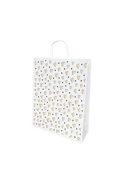 Papette Set of 10 Kraft Paper Bags with Pattern 3 Love 32 x 41(H) x 12cm