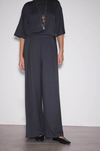 BABOKAH Pileli Geniş Paça Modal Jogger