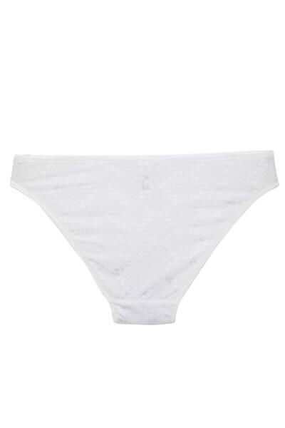 Akbeniz Γυναικείο σλιπ 2 τεμαχίων με λευκό σχέδιο