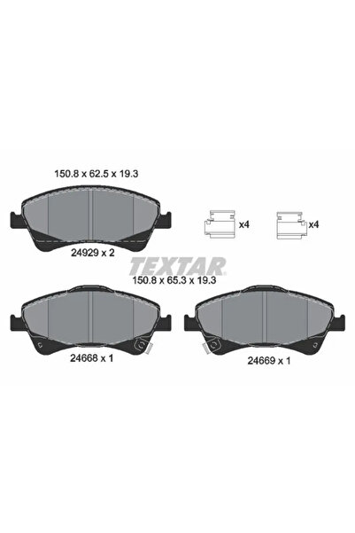 Krieger Set Placute Frana Frana Disc Toyota Auris/Avensis/Corolla Limuzina