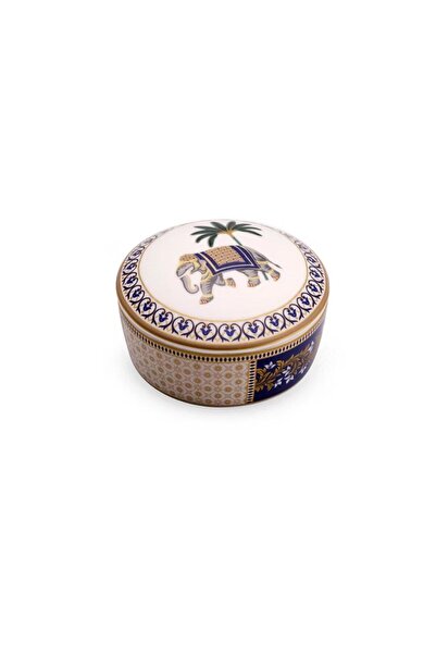 Pozzi Milano Living Porcelain Box with Lid 10 X 5.5 cm