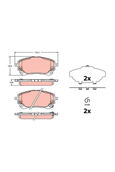 TRW Set Placute Frana Frana Disc Toyota Corolla/Yaris Cross