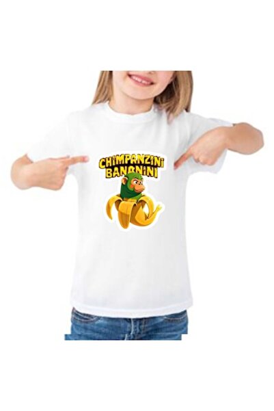 OEM Chimpanzini Bananini T-Shirt, White, 11/12 years