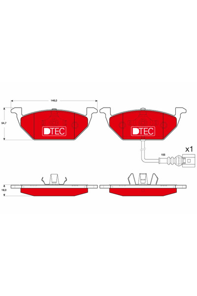 TRW Set Placute Frana Frana Disc Audi A3 Seat Leon