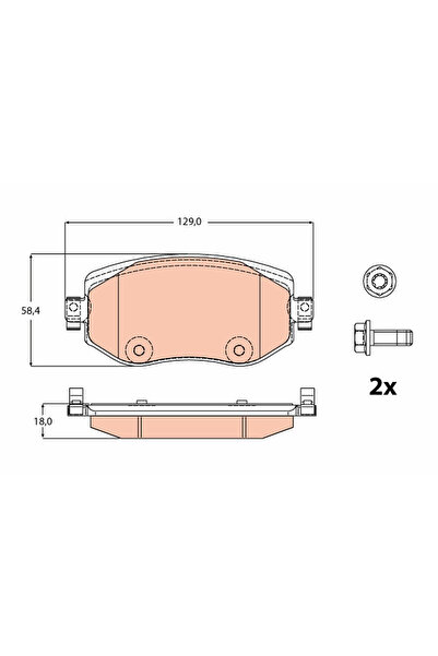 TRW Set Placute Frana Frana Disc Renault Megane 4