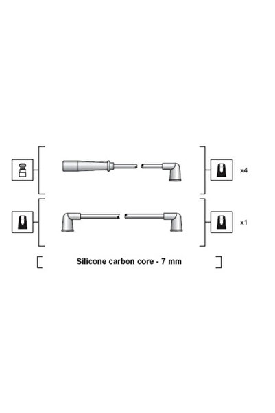 MAGNETI MARELLI Set Cablaj Aprinder Suzuki Alto 4/Alto 5/Samurai Autoturism D...