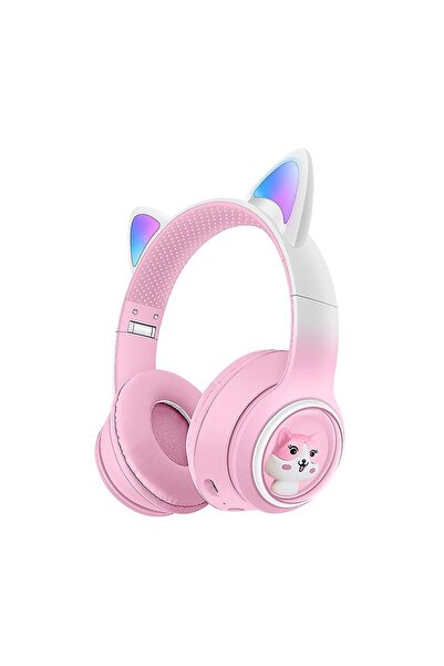 VALA Children's Headphones with Cat Ears, VALA® M8 PRO, Wireless, Foldable, Fun RGB LED Lights, Bluetoot