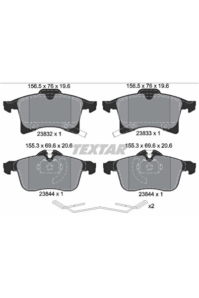 TEXTAR Set Placute Frana Frana Disc Opel Adam/Corsa D/Corsa E Vauxhall Adam/C...