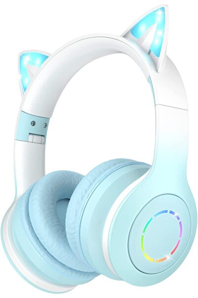 VALA Wireless Headphones for Kids with Cat Ears, BT35 Premium, Foldable, RGB LED Lights