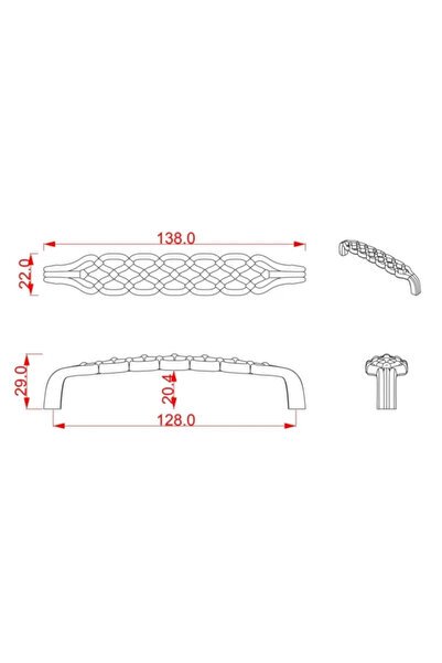Cebi Mâner pentru mobilier Luxe L:138 mm