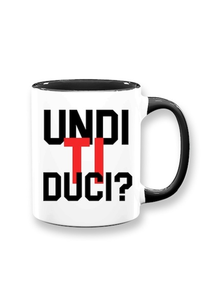 OEM Cană personalizată cu mesaj amuzant: „Unde mergi?”, Betaprint, ceramică, ...