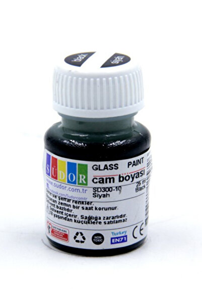 Glanart cam boyası 25 ml 1 adet südor siyah