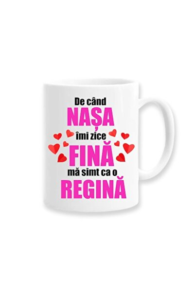 OEM Cană personalizată cu mesajul: „De când nașa mea mă numește fină, mă simt...