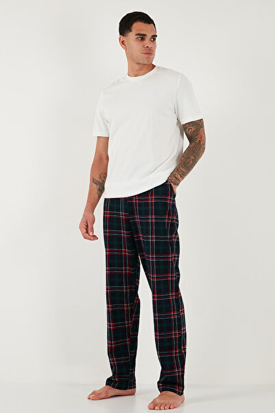 Buratti Pamuklu Regular Fit Normal Bel Düz Paça Cepli 2'li Paket Pijama Altı Erkek PİJAMA ALTI 65740