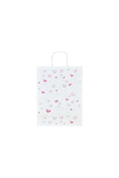 Papette Set of 50 Kraft Paper Bags with Pattern 1 Love 24 x 31(H) x 10cm