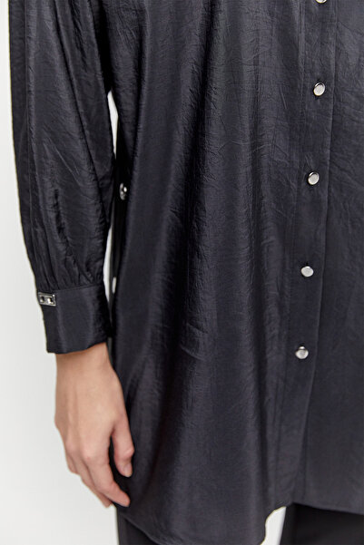 Setrms Hakim Yakalı Düşük Omuz Paraşü Tunik