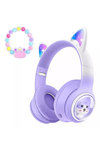 VALA Children's headphones with cat ears, VALA® M8 PRO, wireless, foldable, RGB LED lights, Bluetooth