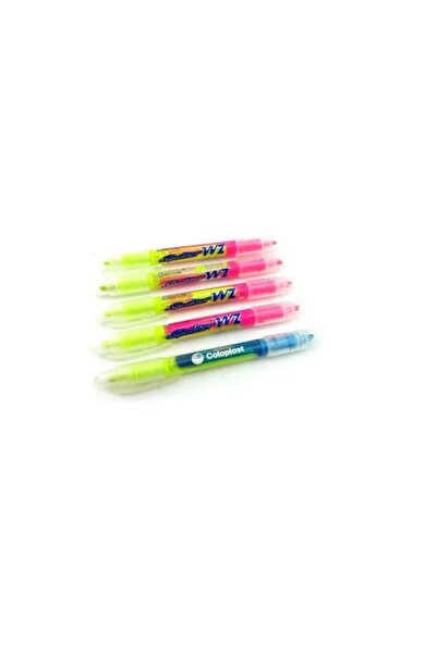 OEM Liquid Highlighter Marker, 12 pcs / set, 2 tips, Yellow, Red, Pink, Green, Blue