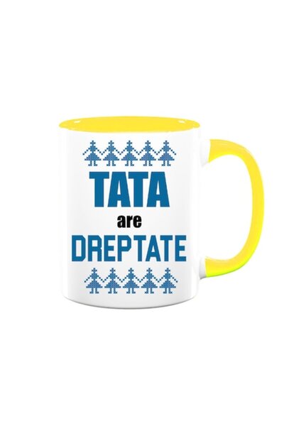 OEM Cană personalizată cu mesajul „Tata are dreptate”, Betaprint, motive trad...
