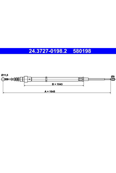 Ate Cablu Frana De Parcare Seat Cordoba/Ibiza 3 Skoda Fabia 1