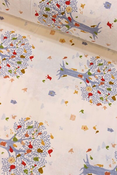 Wella Home Mavi Kuş Cıvıltısı Flanel Pazen Kumaş