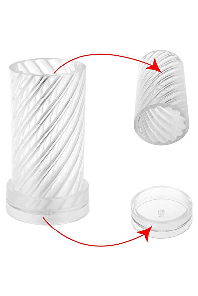 Eminonutoptanci Poly Carbon Candle Mold Mica Hard Plastic Twisted Candle Mold 16.5 cm 6236