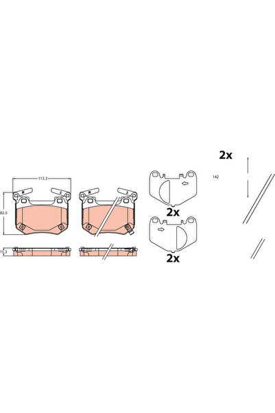 TRW Set Placute Frana Frana Disc Genesis G70 Kia Stinger