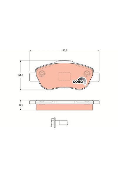 TRW Set Placute Frana Frana Disc Fiat Panda