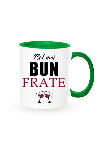 OEM Cană personalizată pentru frate cu mesajul „Cel mai bun frate”, interior ...