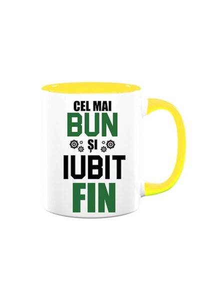 OEM Cană personalizată pentru fin cu mesajul: „Cel mai bun și mai iubit fin”,...
