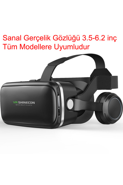 Yesnıce VR Shinecon 3D Sanal Gerçeklik Gözlüğü 3.5/6.2 inç Android/IOS telefo...