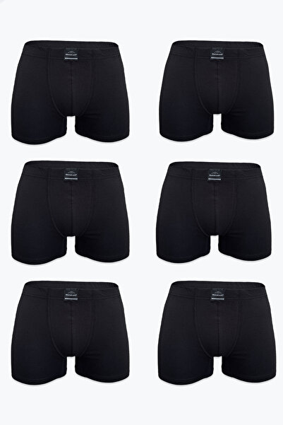 Malabadi Men's 6-Piece Black Premium Collection Modal Boxer 6m251