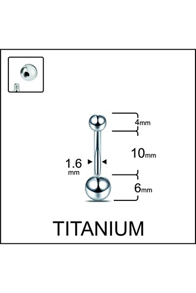 Rupen Kraft Yüksek Kalite G23 Titanium Top Modeli Titanyum Göbek Piercingi
