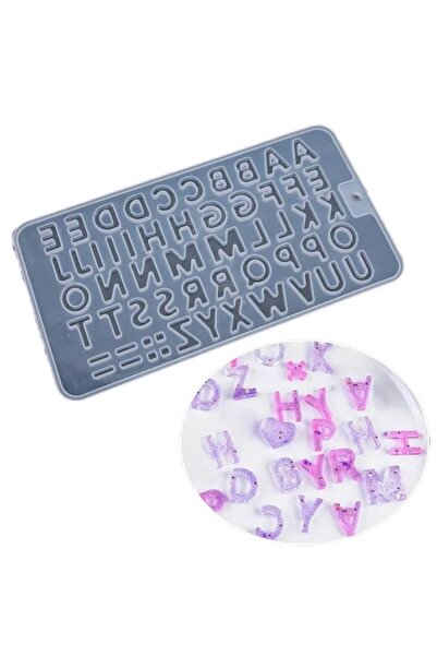 Eminonutoptanci Epoksi Silikon Kalıp Büyük Harfler Kalıbı Küçük Boy 1.7 CM 48 Lİ