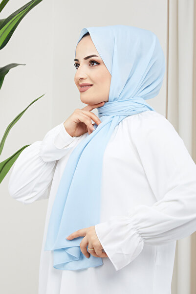 Feiza Collection Pamuklu Soft Düz Bebe Mavi Şal