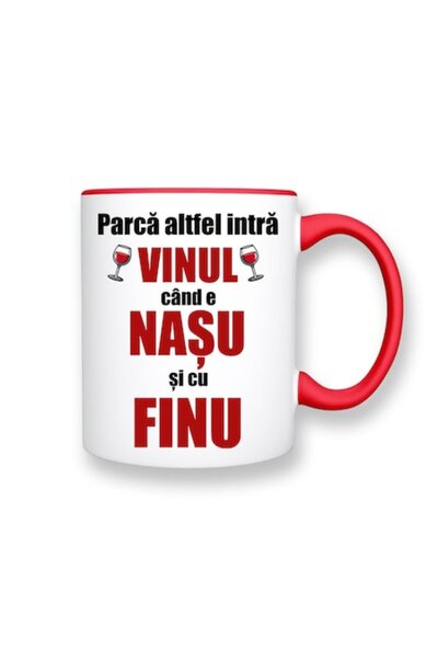 OEM Cană personalizată cu mesajul: „Cumva vinul are un gust mai bun când e vo...