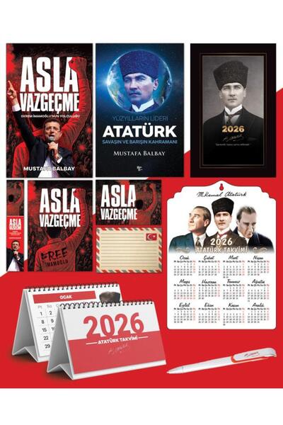 Halk Kitabevi Asla Vazgeçme - Yüzyılların Lideri Atatürk - 2026 Ajanda Kalpak...