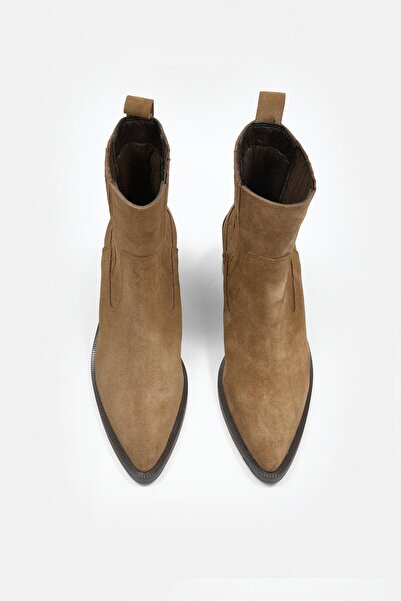 NILUFARR Caroline Sigaro Suede Genuine Leather Women's Heeled Boots