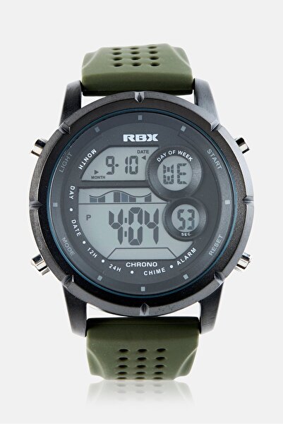 RBX Men RB5379M Rubber Digital Watch 45 mm, Gunmetal