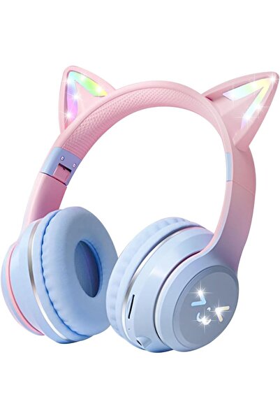 VALA Wireless children's headphones with cat ears, foldable RGB LED lights, Vala® V35C PREMIUM, Bluetooth,
