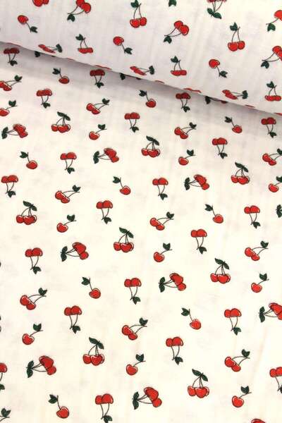 SAYGILI Kırmızı Vişne Flanel Pazen Kumaş